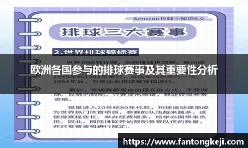 欧洲各国参与的排球赛事及其重要性分析